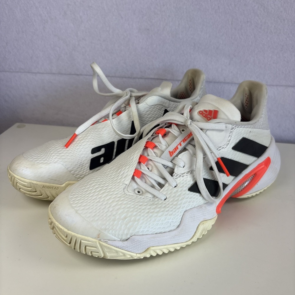 Adidas RARE Barricade Tokyo Olympics FZ3935 White Orange Tennis Shoe Mens 6.5